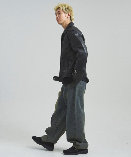 JACKROSE（ジャックローズ）の「JE-BUFFARO CALF　シングルライダース（ライダースジャケット・メンズ・ブラック・S/M/L/XL）」の20枚目の写真