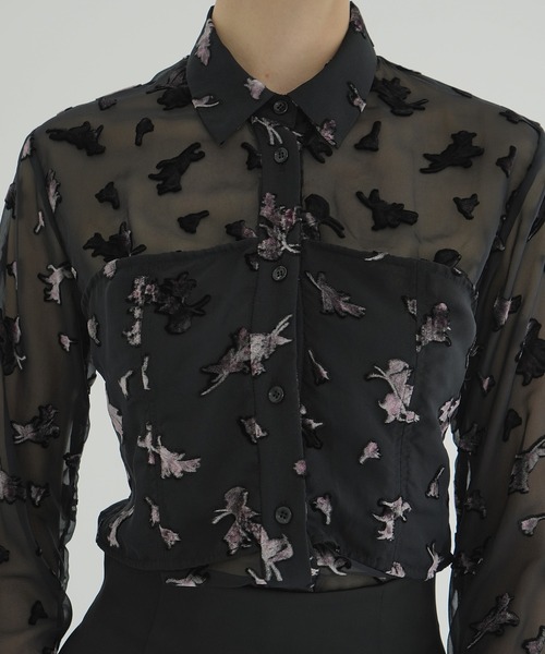 CLANE クラネ FLOWER OPAL BISTIER SHIRTS セール】FLOWER OPAL BISTIER SHIRTS（シャツ/ブラウス）｜CLANE