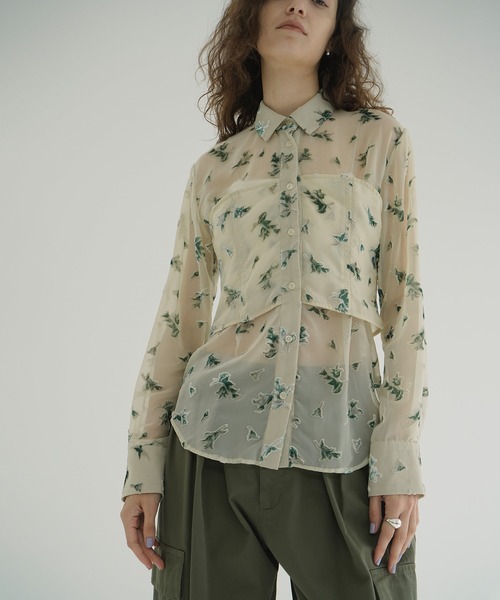FLOWER OPAL BUSTIER SHIRTS クラネ FLOWER OPAL BUSTIER SHIRTS｜TOPS(トップス)｜CLANE OFFICIAL