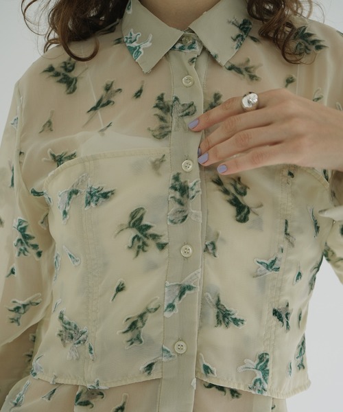セール】FLOWER OPAL BISTIER SHIRTS（シャツ/ブラウス）｜CLANE