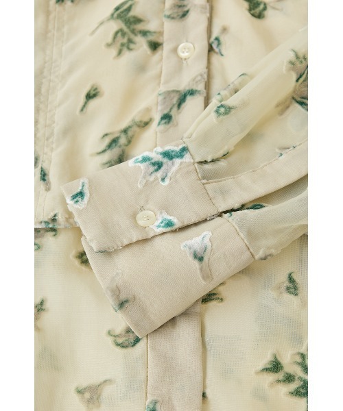 CLANE(クラネ)の「FLOWER OPAL BISTIER SHIRTS(シャツ/ブラウス・レディース・ブラック/アイボリー・1/2)」の15枚目の写真