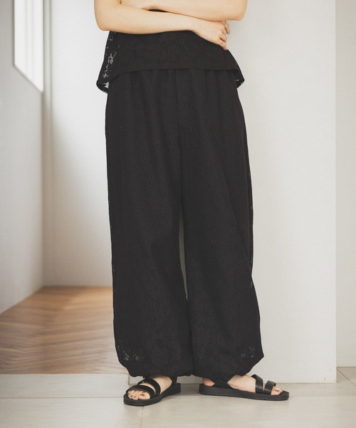 studio CLIP（スタディオクリップ）の「レースバルーンパンツ（その他パンツ・レディース・ブラック/アイボリー・FREE）」の16枚目の写真
