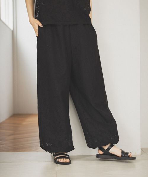 studio CLIP（スタディオクリップ）の「レースバルーンパンツ（その他パンツ・レディース・ブラック/アイボリー・FREE）」の18枚目の写真