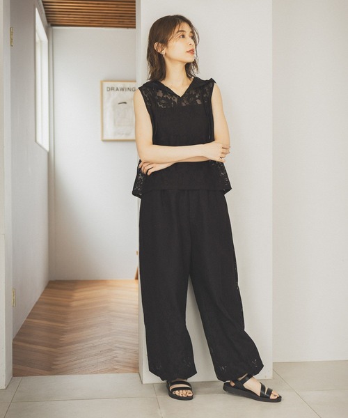 studio CLIP（スタディオクリップ）の「レースバルーンパンツ（その他パンツ・レディース・ブラック/アイボリー・FREE）」の21枚目の写真