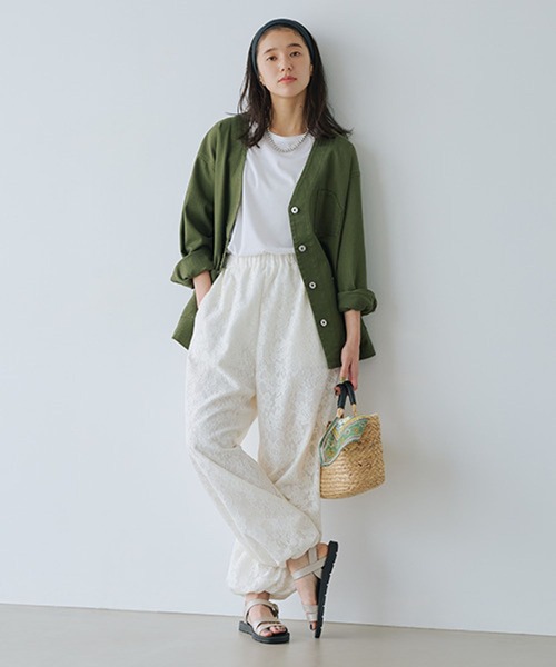 studio CLIP（スタディオクリップ）の「レースバルーンパンツ（その他パンツ・レディース・ブラック/アイボリー・FREE）」の4枚目の写真