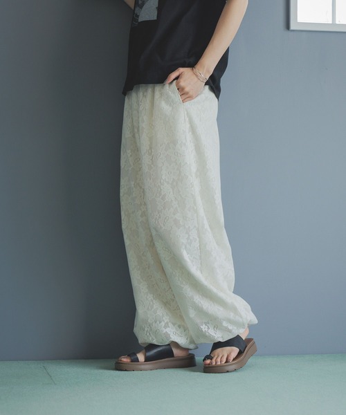 studio CLIP（スタディオクリップ）の「レースバルーンパンツ（その他パンツ・レディース・ブラック/アイボリー・FREE）」の6枚目の写真