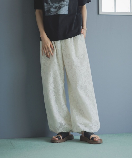 studio CLIP（スタディオクリップ）の「レースバルーンパンツ（その他パンツ・レディース・ブラック/アイボリー・FREE）」の7枚目の写真