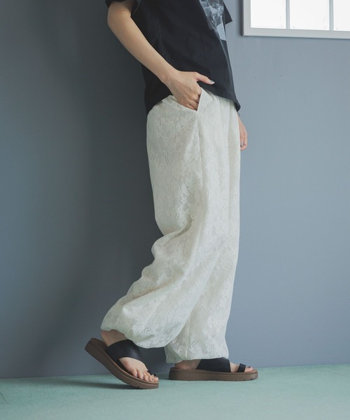 studio CLIP（スタディオクリップ）の「レースバルーンパンツ（その他パンツ・レディース・ブラック/アイボリー・FREE）」の8枚目の写真