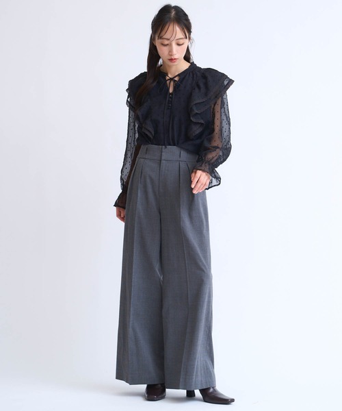 NOELA（ノエラ）の「配色リボンドビードットブラウス（シャツ/ブラウス・レディース・ブラック/オフホワイト・フリー）」の15枚目の写真