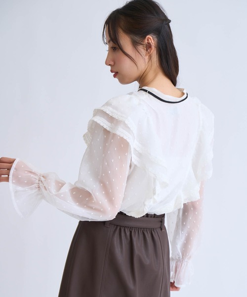 NOELA（ノエラ）の「配色リボンドビードットブラウス（シャツ/ブラウス・レディース・ブラック/オフホワイト・フリー）」の20枚目の写真