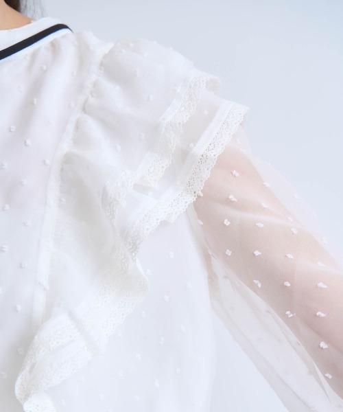 NOELA（ノエラ）の「配色リボンドビードットブラウス（シャツ/ブラウス・レディース・ブラック/オフホワイト・フリー）」の22枚目の写真