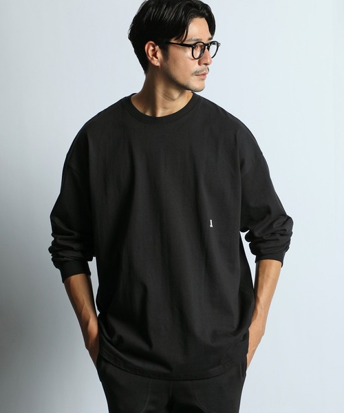 LANVIN en Bleu（ランバンオンブルー）の「8オンス ヘビーウェイト オーバーサイズ ラウンドヘム ロンT（Tシャツ/カットソー・メンズ・ブラック/ネイビー/ホワイト・52/50/48/46）」の18枚目の写真