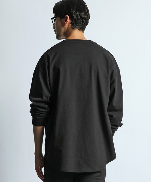 LANVIN en Bleu（ランバンオンブルー）の「8オンス ヘビーウェイト オーバーサイズ ラウンドヘム ロンT（Tシャツ/カットソー・メンズ・ブラック/ネイビー/ホワイト・52/50/48/46）」の13枚目の写真