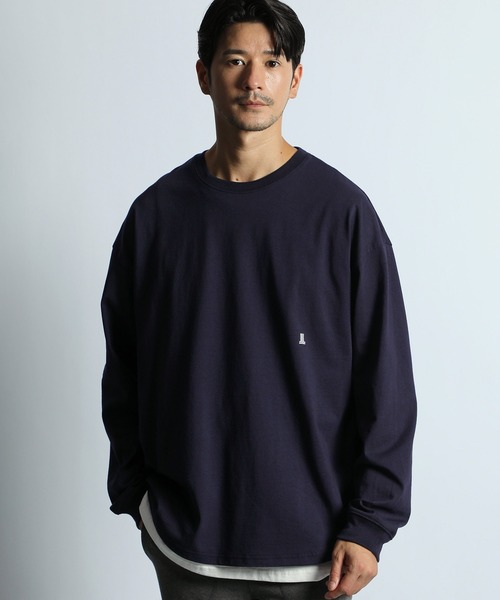 LANVIN en Bleu（ランバンオンブルー）の「8オンス ヘビーウェイト オーバーサイズ ラウンドヘム ロンT（Tシャツ/カットソー・メンズ・ブラック/ネイビー/ホワイト・52/50/48/46）」の20枚目の写真