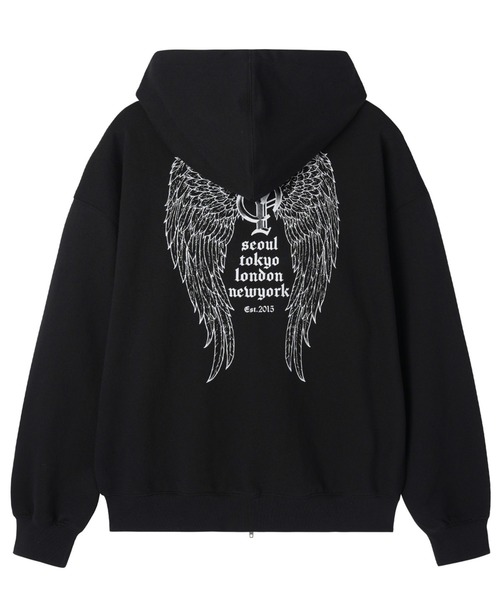 OY（オーワイ）の「『OY/オーワイ』HOLY WINGS HOODIE ZIP UP/ホーリー ウィングスジップアップパーカー（パーカー・レディース・ライトベージュ/ブラック・L/M）」の14枚目の写真