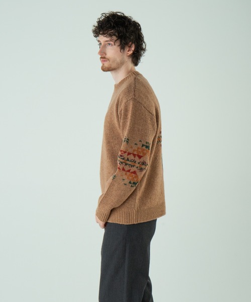 PENDLETON（ペンドルトン）の「クルーネック・ジャガードニット（ニット/セーター・メンズ・キャメル/アイボリー/ブラック系その他・SMALL/MEDIUM/LARGE）」の4枚目の写真