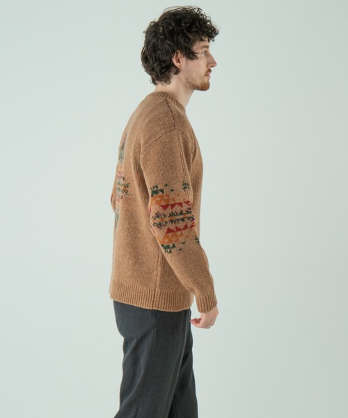 PENDLETON（ペンドルトン）の「クルーネック・ジャガードニット（ニット/セーター・メンズ・キャメル/アイボリー/ブラック系その他・SMALL/MEDIUM/LARGE）」の7枚目の写真