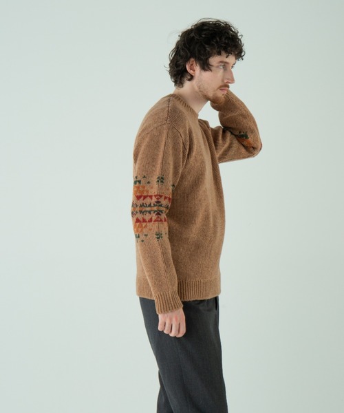 PENDLETON（ペンドルトン）の「クルーネック・ジャガードニット（ニット/セーター・メンズ・キャメル/アイボリー/ブラック系その他・SMALL/MEDIUM/LARGE）」の8枚目の写真
