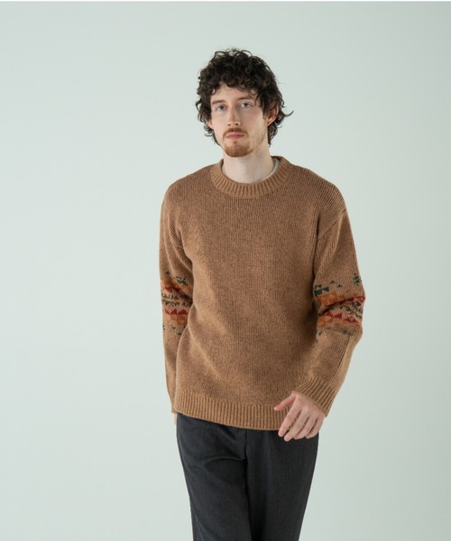 PENDLETON（ペンドルトン）の「クルーネック・ジャガードニット（ニット/セーター・メンズ・キャメル/アイボリー/ブラック系その他・SMALL/MEDIUM/LARGE）」の11枚目の写真