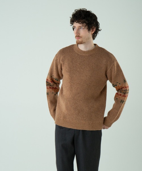 PENDLETON（ペンドルトン）の「クルーネック・ジャガードニット（ニット/セーター・メンズ・キャメル/アイボリー/ブラック系その他・SMALL/MEDIUM/LARGE）」の12枚目の写真