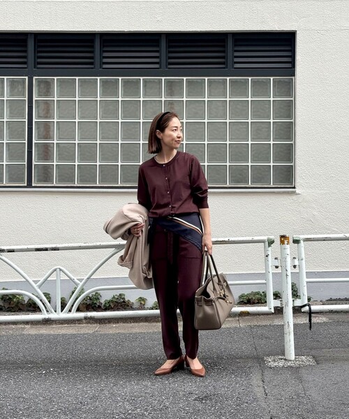 NOLLEY’S（ノーリーズ）の「ひねりベルトレザートートバッグ（トートバッグ・レディース・ブラック/ベージュ・FREE）」の9枚目の写真