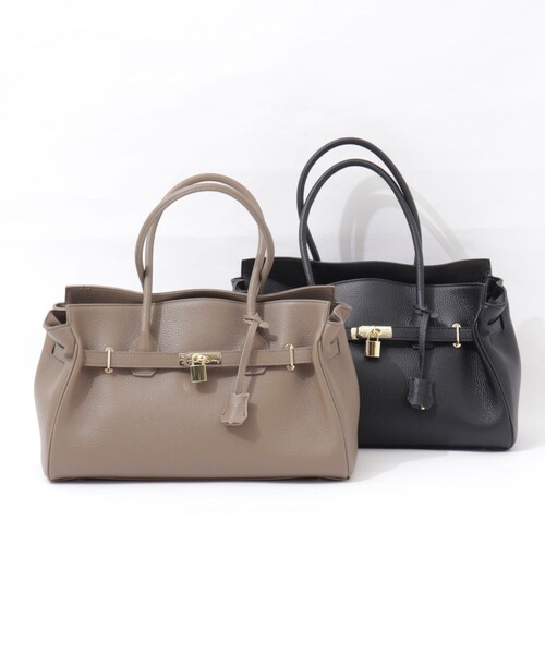 NOLLEY’S（ノーリーズ）の「ひねりベルトレザートートバッグ（トートバッグ・レディース・ブラック/ベージュ・FREE）」の22枚目の写真