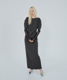 セール】Vラインジャガードドレス / V line jacquard dress（ドレス