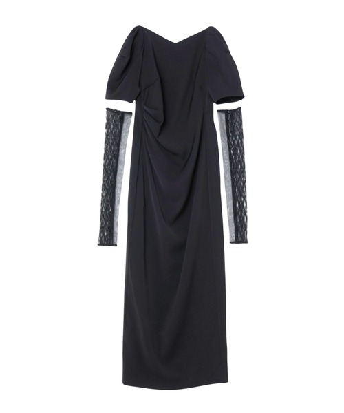 andresd ドレス　黒 ドレープベロアドレス / drape velour dress（ドレス）｜ANDRESD