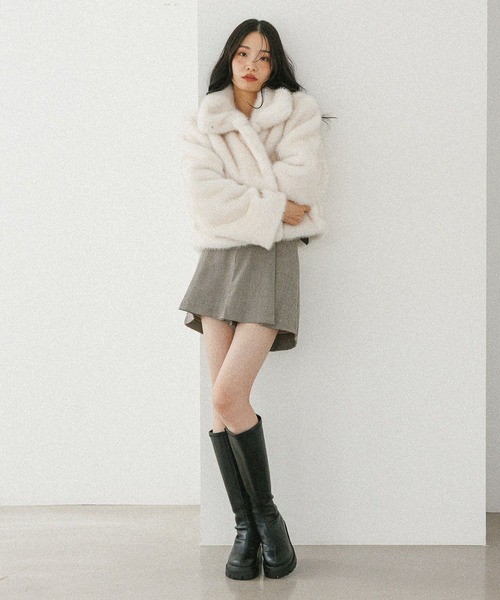 Heather（ヘザー）の「アソートプリーツショートパンツ　596500（その他パンツ・レディース・ベージュ/ブラック/ブラウン/チャコールグレー・S/M）」の19枚目の写真