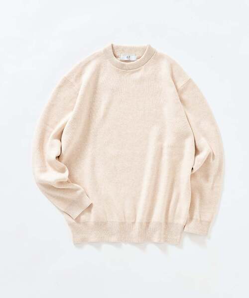コットンカシミヤ スムース クルーニット（ニット/セーター）｜417