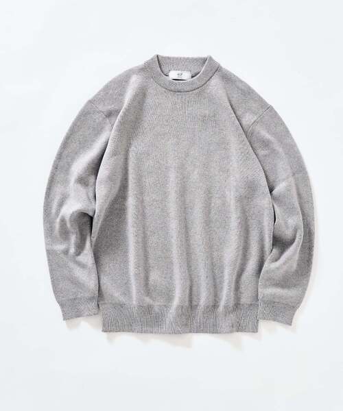 417 EDIFICE（フォーワンセブンエディフィス）の「コットンカシミヤ スムース クルーニット（ニット/セーター・メンズ・ホワイト系その他/グレー/オリーブ/ブルー/チャコールグレー/カーキ/ライトグレー/ホワイト/ベージュ系その他・X-LARGE/SMALL/MEDIUM/LARGE）」の6枚目の写真