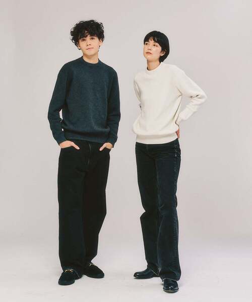 417 EDIFICE（フォーワンセブンエディフィス）の「コットンカシミヤ スムース クルーニット（ニット/セーター・メンズ・ホワイト系その他/グレー/オリーブ/ブルー/チャコールグレー/カーキ/ライトグレー/ホワイト/ベージュ系その他・X-LARGE/SMALL/MEDIUM/LARGE）」の10枚目の写真