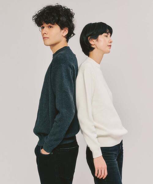 417 EDIFICE（フォーワンセブンエディフィス）の「コットンカシミヤ スムース クルーニット（ニット/セーター・メンズ・ホワイト系その他/グレー/オリーブ/ブルー/チャコールグレー/カーキ/ライトグレー/ホワイト/ベージュ系その他・X-LARGE/SMALL/MEDIUM/LARGE）」の11枚目の写真