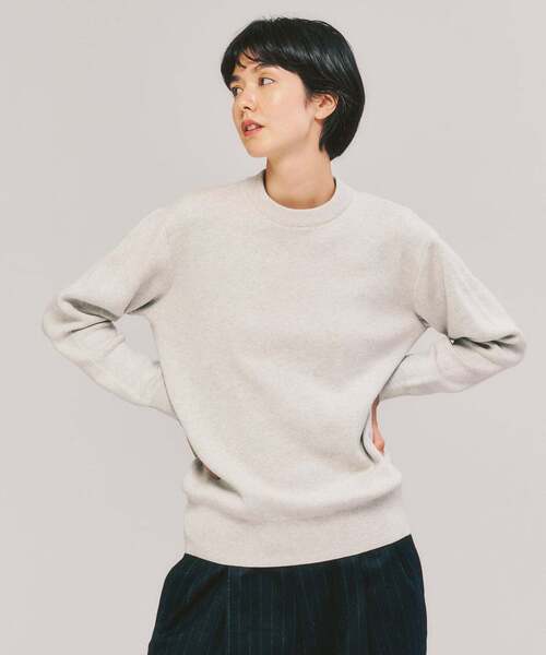 417 EDIFICE（フォーワンセブンエディフィス）の「コットンカシミヤ スムース クルーニット（ニット/セーター・メンズ・ホワイト系その他/グレー/オリーブ/ブルー/チャコールグレー/カーキ/ライトグレー/ホワイト/ベージュ系その他・X-LARGE/SMALL/MEDIUM/LARGE）」の12枚目の写真