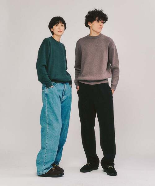 417 EDIFICE（フォーワンセブンエディフィス）の「コットンカシミヤ スムース クルーニット（ニット/セーター・メンズ・ホワイト系その他/グレー/オリーブ/ブルー/チャコールグレー/カーキ/ライトグレー/ホワイト/ベージュ系その他・X-LARGE/SMALL/MEDIUM/LARGE）」の14枚目の写真