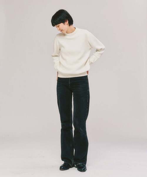 417 EDIFICE（フォーワンセブンエディフィス）の「コットンカシミヤ スムース クルーニット（ニット/セーター・メンズ・ホワイト系その他/グレー/オリーブ/ブルー/チャコールグレー/カーキ/ライトグレー/ホワイト/ベージュ系その他・X-LARGE/SMALL/MEDIUM/LARGE）」の18枚目の写真