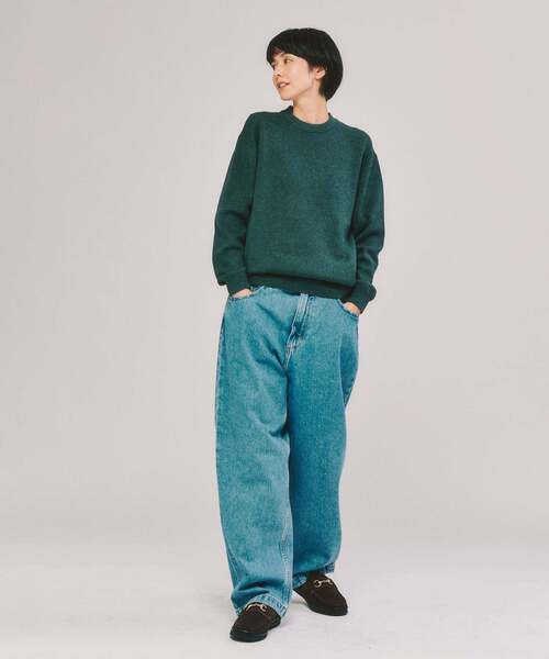 417 EDIFICE（フォーワンセブンエディフィス）の「コットンカシミヤ スムース クルーニット（ニット/セーター・メンズ・ホワイト系その他/グレー/オリーブ/ブルー/チャコールグレー/カーキ/ライトグレー/ホワイト/ベージュ系その他・X-LARGE/SMALL/MEDIUM/LARGE）」の20枚目の写真