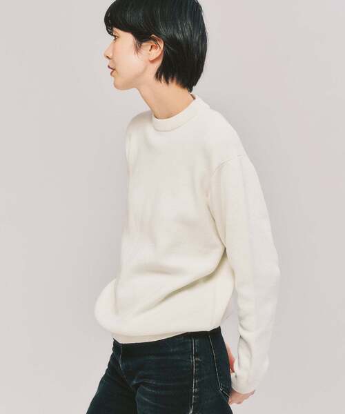 417 EDIFICE（フォーワンセブンエディフィス）の「コットンカシミヤ スムース クルーニット（ニット/セーター・メンズ・ホワイト系その他/グレー/オリーブ/ブルー/チャコールグレー/カーキ/ライトグレー/ホワイト/ベージュ系その他・X-LARGE/SMALL/MEDIUM/LARGE）」の21枚目の写真