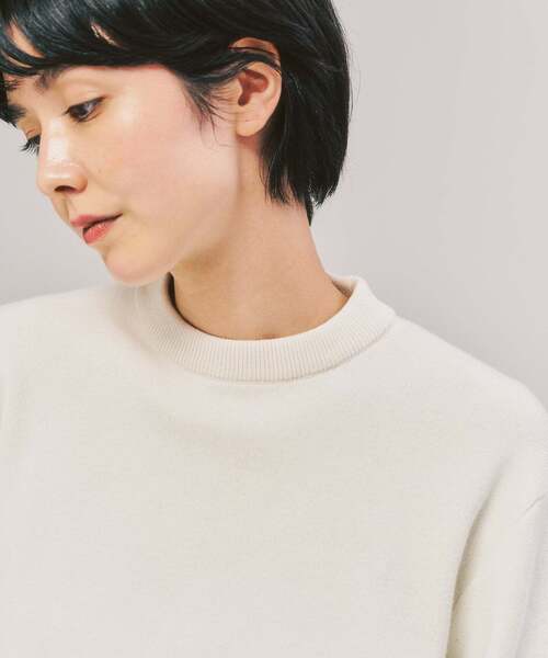 コットンカシミヤ スムース クルーニット（ニット/セーター）｜417