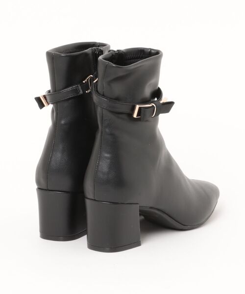 JELLY BEANS(ジェリービーンズ)の「<ふわさら>2WAYメタルリボンベルトストレッチブーツ(204-57127)JELLY BEANS(ジェリービーンズ)(ブーツ・レディース・ブラック系/ブラック・S/M/L/LL/SS)」の4枚目の写真