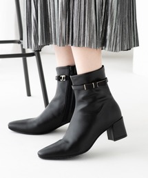 JELLY BEANS | <ふわさら>2WAYメタルリボンベルトストレッチブーツ(204-57127)JELLY BEANS(ジェリービーンズ)(ブーツ)