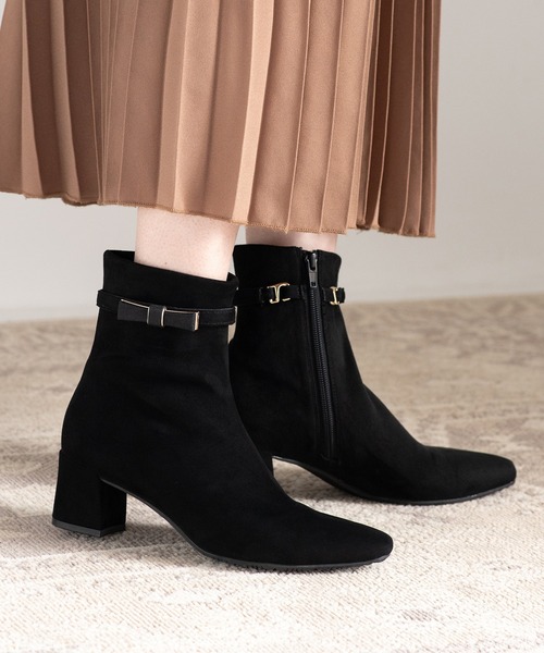 JELLY BEANS(ジェリービーンズ)の「<ふわさら>2WAYメタルリボンベルトストレッチブーツ(204-57127)JELLY BEANS(ジェリービーンズ)(ブーツ・レディース・ブラック系/ブラック・S/M/L/LL/SS)」の18枚目の写真