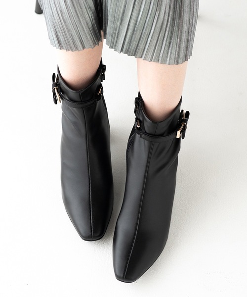 JELLY BEANS(ジェリービーンズ)の「<ふわさら>2WAYメタルリボンベルトストレッチブーツ(204-57127)JELLY BEANS(ジェリービーンズ)(ブーツ・レディース・ブラック系/ブラック・S/M/L/LL/SS)」の15枚目の写真