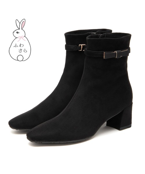 JELLY BEANS(ジェリービーンズ)の「<ふわさら>2WAYメタルリボンベルトストレッチブーツ(204-57127)JELLY BEANS(ジェリービーンズ)(ブーツ・レディース・ブラック系/ブラック・S/M/L/LL/SS)」の8枚目の写真