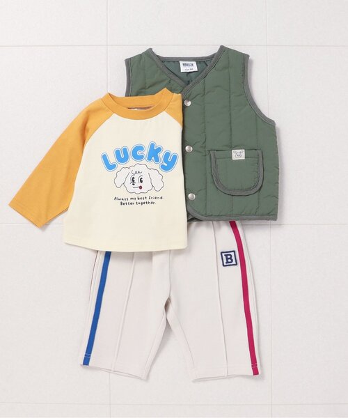 BREEZE（ブリーズ）の「ベビーキルトベスト（その他ベビーウェア・キッズ・カーキ/アイボリー・80）」の11枚目の写真