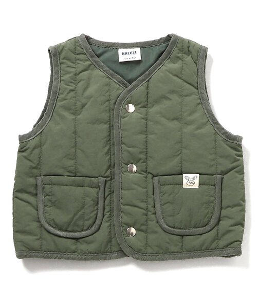 BREEZE（ブリーズ）の「ベビーキルトベスト（その他ベビーウェア・キッズ・カーキ/アイボリー・80）」の14枚目の写真