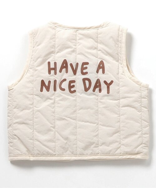 BREEZE（ブリーズ）の「ベビーキルトベスト（その他ベビーウェア・キッズ・カーキ/アイボリー・80）」の15枚目の写真