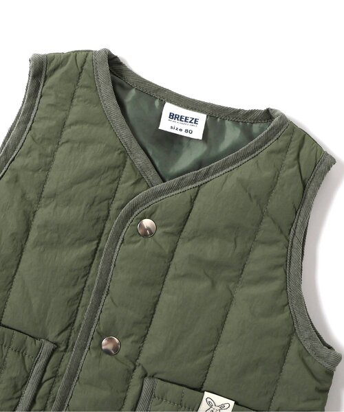 BREEZE（ブリーズ）の「ベビーキルトベスト（その他ベビーウェア・キッズ・カーキ/アイボリー・80）」の17枚目の写真