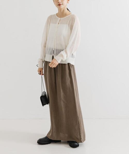 URBAN RESEARCH（アーバンリサーチ）の「ヘアリーショートカーディガン（カーディガン/ボレロ・レディース・ブラウン系その他/オフホワイト/ライトグレー・FREE）」の18枚目の写真