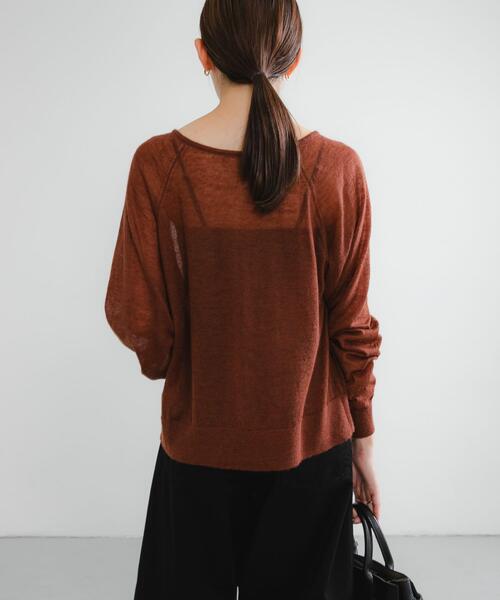 URBAN RESEARCH（アーバンリサーチ）の「ヘアリーショートカーディガン（カーディガン/ボレロ・レディース・ブラウン系その他/オフホワイト/ライトグレー・FREE）」の21枚目の写真